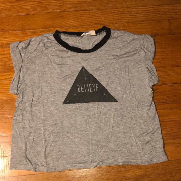 Rue21 Tops - “Believe” Cropped Graphic T-shirt